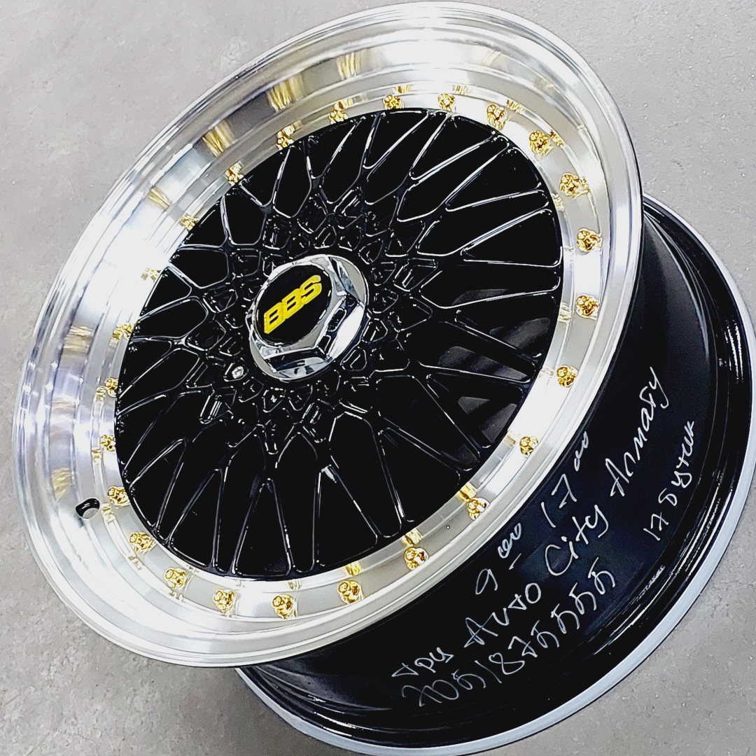 BBS R17 LEGEND BBS ARM.PRO.TEK ТЦ AUTOCITY ALMATY 17-BUTYK 7.5x17/4x100 D73.1 ET30 4 диска черный, серебристый, золотистый