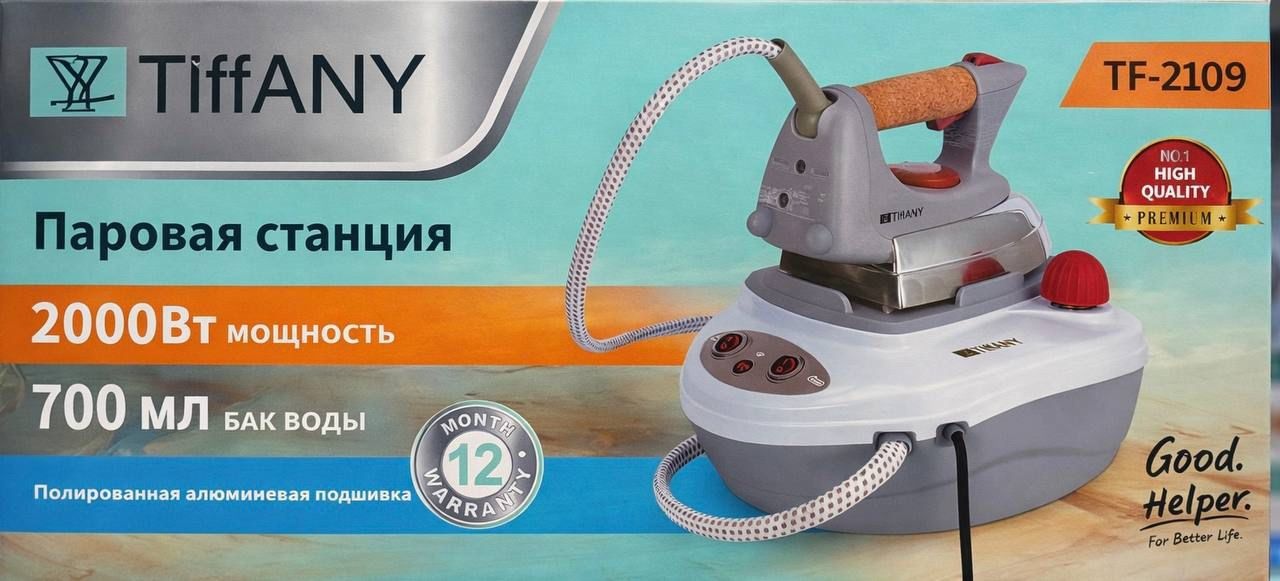 Утюг TlffANY TF-2109 белый, серый