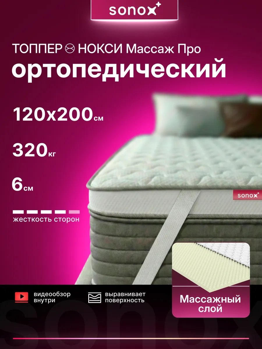 SONOX чехол на матрас на резинке WB_EH120200 120x200, трикот, трикотаж