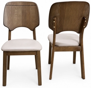 Стул Luxury, 95x45x45 см, коричневый, белый 1 шт.