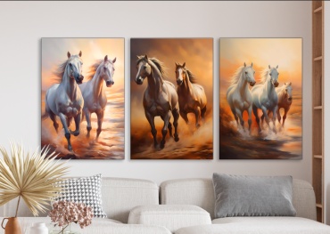 Room Art KZ модульная картина Красивые картины лошадей 180x90 см