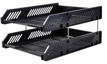Лоток DELI 044-9208-BK, пластик, 60x336x268 мм, черный