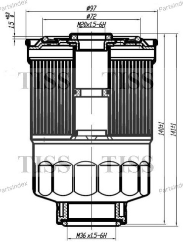 JD топливный фильтр JDFC409