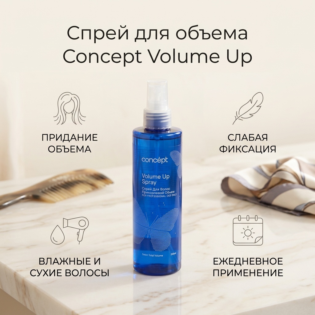 Concept Volume Up спрей слабая фиксация 240 мл