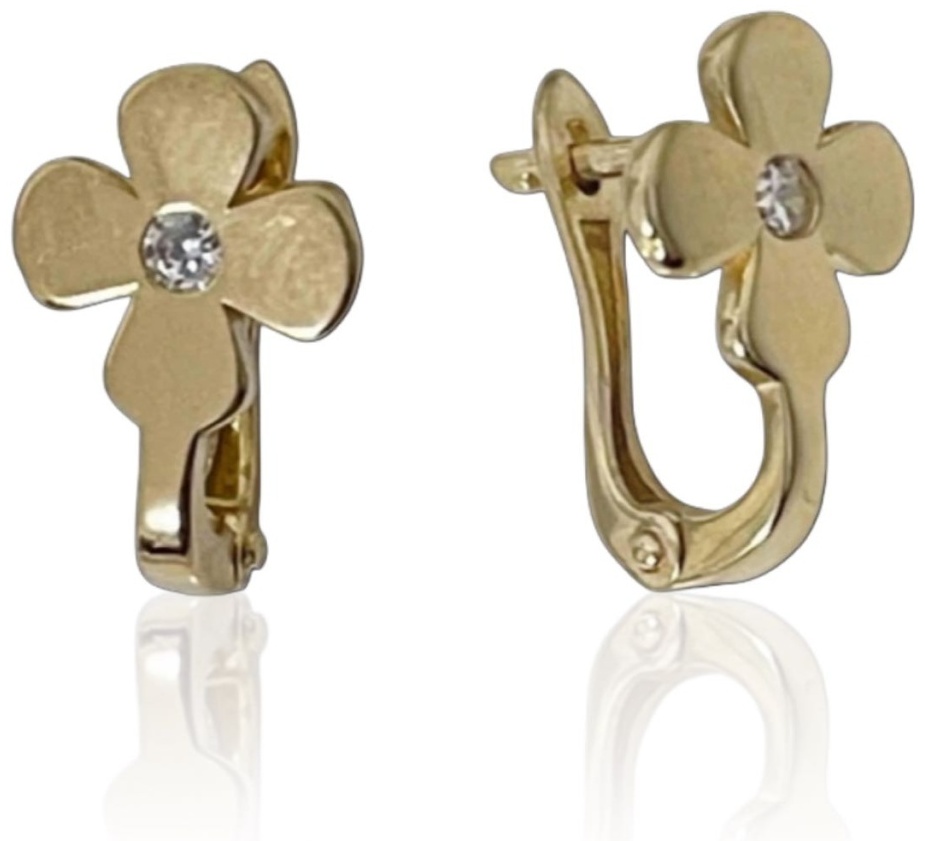 Серьги ESTELLA EST14k-ITALY34711 вес 1.58 г золото, фианит