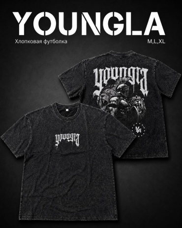Футболка YoungLA темно-серый