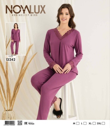 Пижама Noya Lux малиновый
