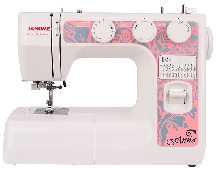 Швейная машина Janome Anna белый, розовый