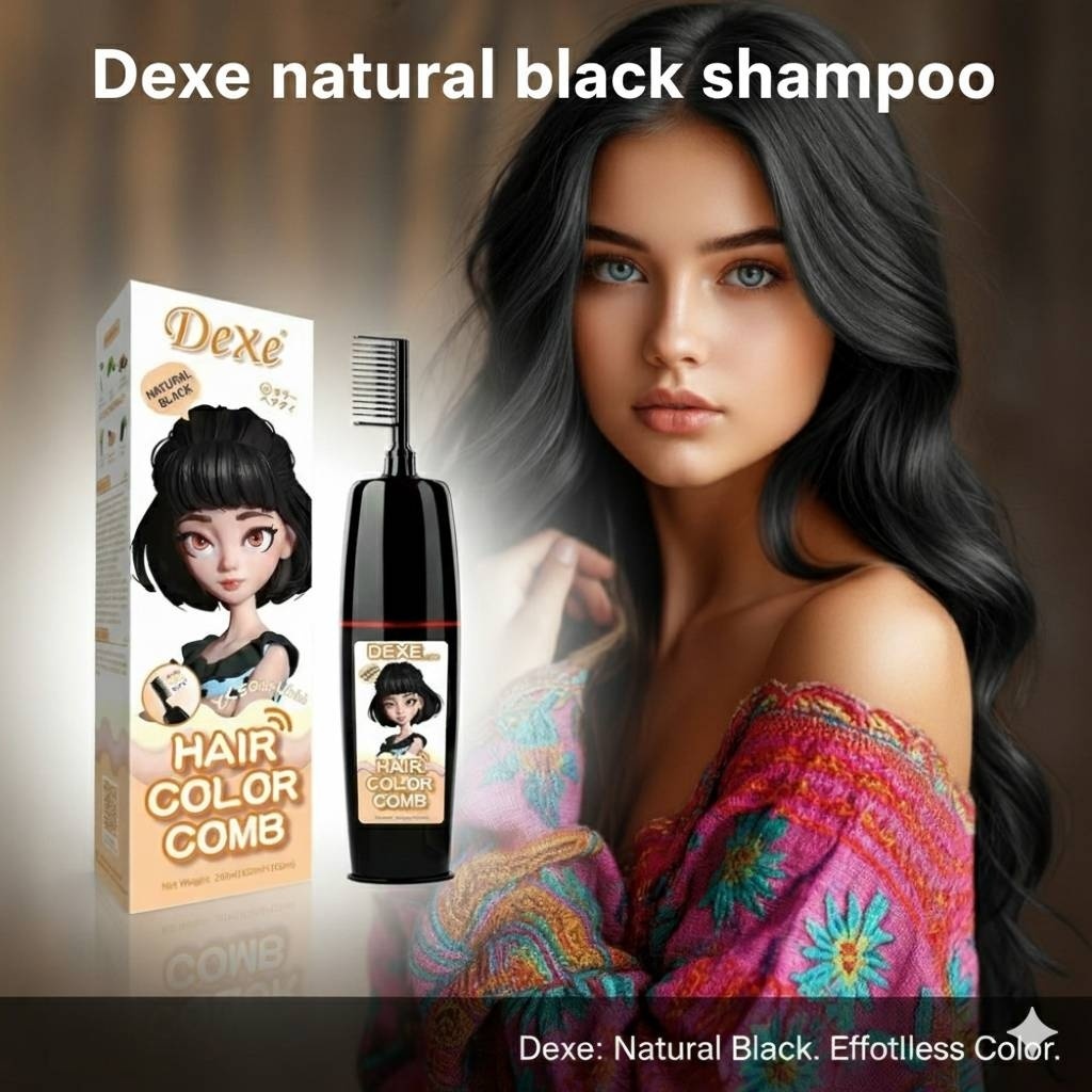 Dexe Hair Color Comb Natural Black крем-краска 200 мл