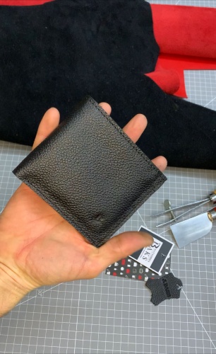 Портмоне BAKS ACCESSORIES натуральная кожа черный, красный