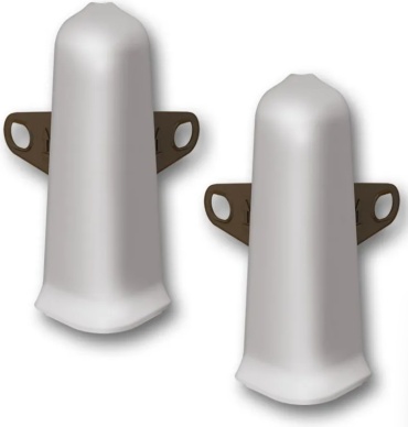 Наружный угол для плинтуса 22х85 мм, цвет платиново-серый