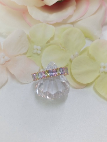 Кольцо Xuping Jewelry 757094223 размер 16 медицинский сплав, фианит, золотистый
