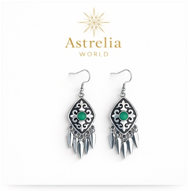Серьги Astrelia World бижутерный сплав, пластик
