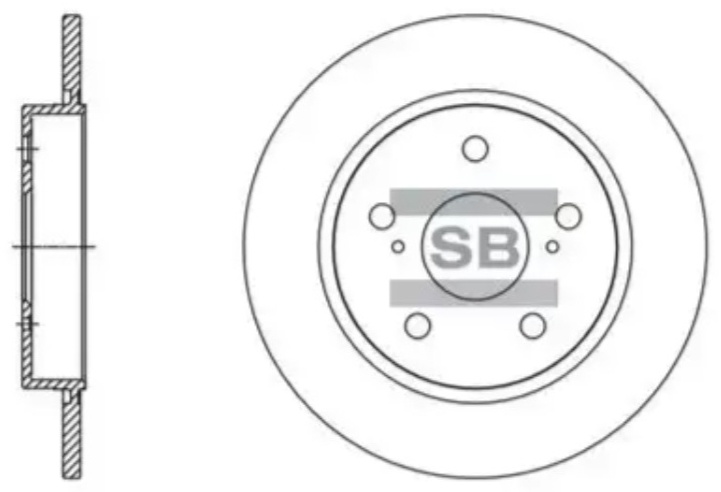 Диски Sangsin Brake задние SD4615