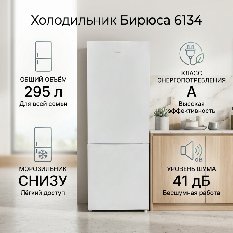 Холодильник Бирюса 6134 белый Бирюса купить в Казахстане
