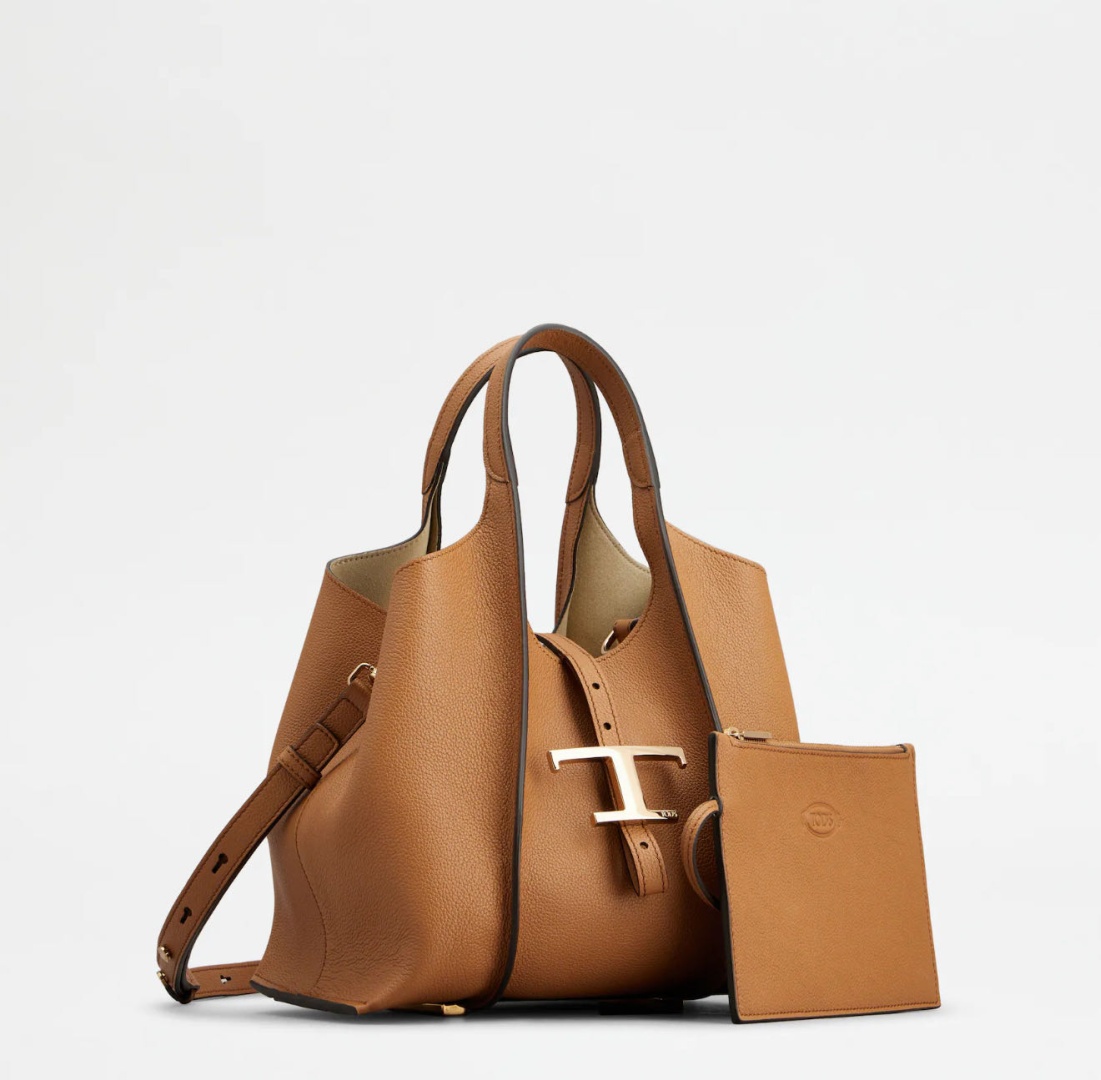 Мини-сумка TODS натуральная кожа коричневый