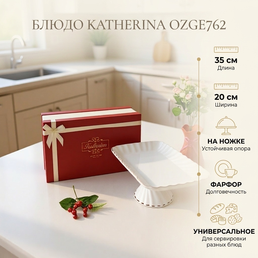Блюдо Katherina Ozge762 35х20 см, фарфор, 1 шт
