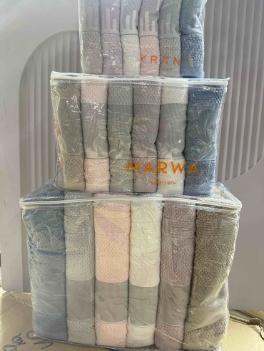 Полотенце 140x70 см, хлопок, махровая ткань, 6 шт,