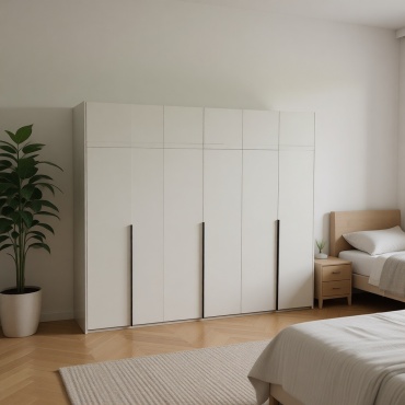 Распашной шкаф Scandi Wood 040022801, 300x240х55 см, белый