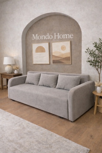 Тахта Mondo home Тахта 002, 220х85 см, обивка велюр, светло серый