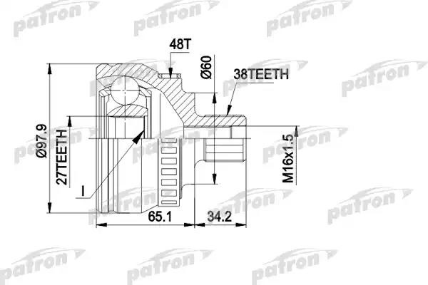 PATRON шрус наружный PCV1389