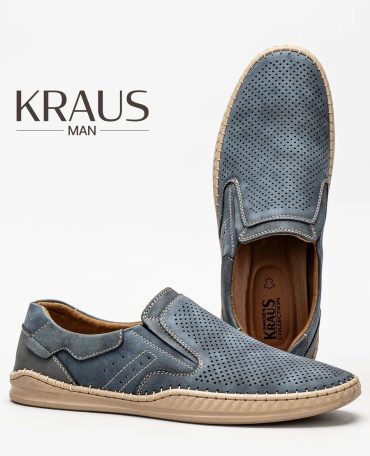 Лоферы Kraus Collection голубой