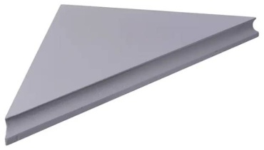 Полка 580185333, 20х20x2.5 см, серый