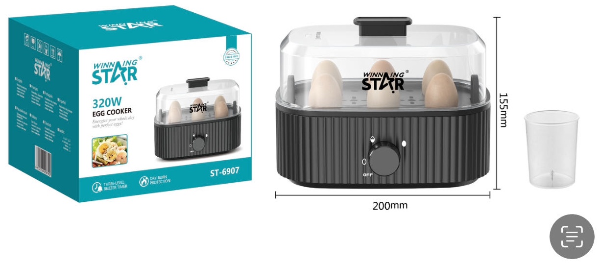 Яйцеварка WinningStar ST-6907 черный