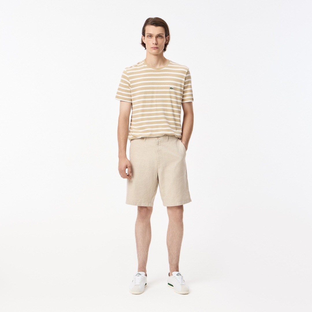 Повседневные шорты LACOSTE светло-бежевый