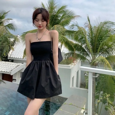 Комбинезон с шортами IN STYLE черный