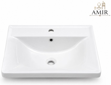 Раковина AMIR DECOR HM-6148 универсальная квадратная 48х61 см, керамика