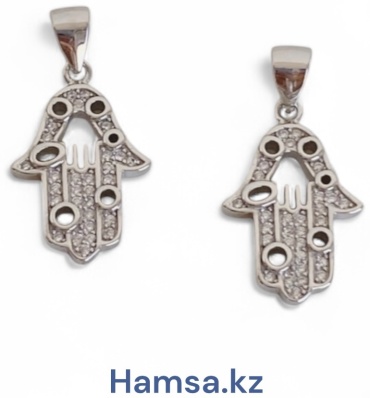 Подвеска Hamsa.kz вес 2.2 г серебро, фианит