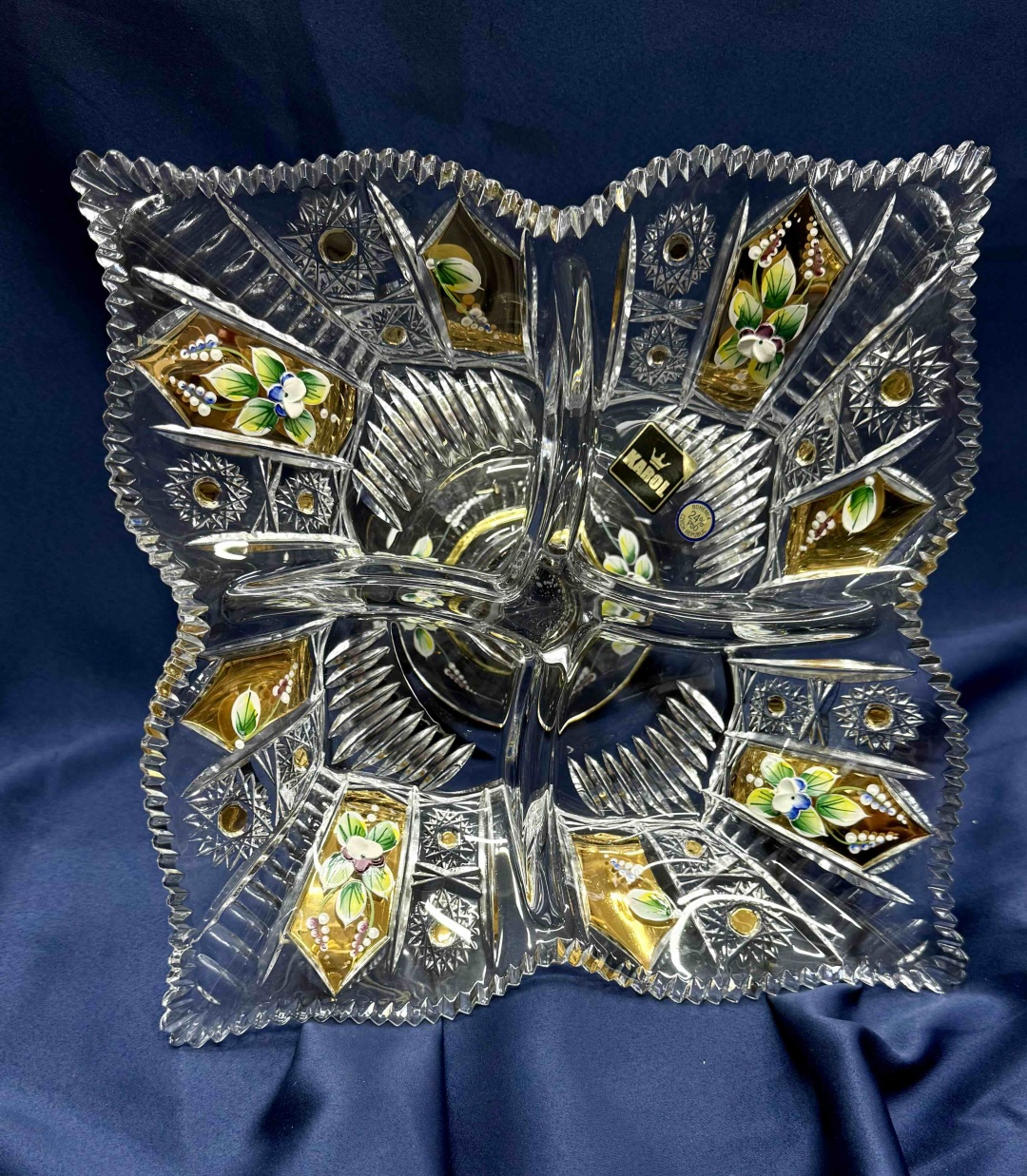 Bohemia Karol Crystal менажница Smart crystal florale 98001/57113/355 FLORALE квадратная 1 шт
