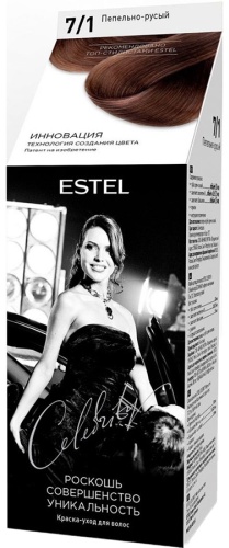 ESTEL PROFESSIONAL Celebrity 7/1 пепельно-русый крем-краска 140 мл