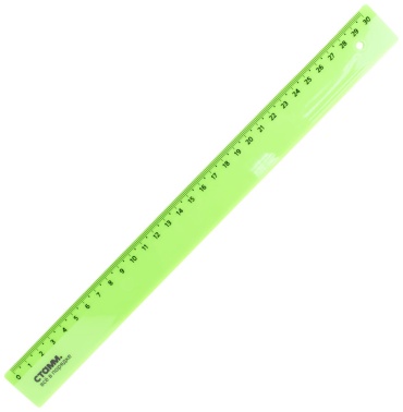 Линейка IVI ЛН31 зеленый, 30 см, 1 шт, пластик, зеленый