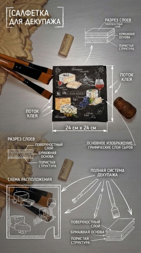 Салфетка 24х24 см
