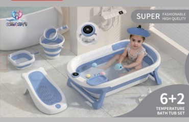 Temperature Bath Tub Set, 80x35 см, белый, синий