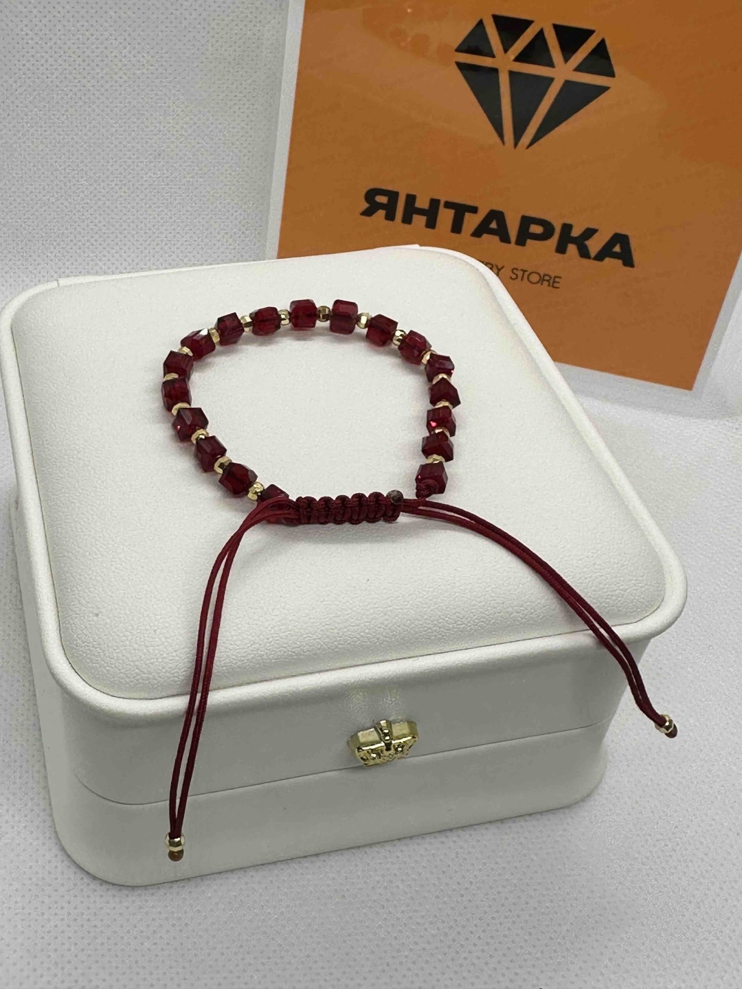 Янтарка 048487244 длина 20 см, вес 5 г сплав покрытый золотом 14К, плетение веревка
