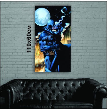 Картина Бэтмен и Женщина Кошка DC Comics 60x110 см
