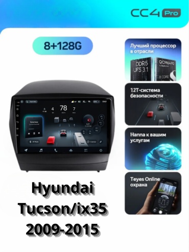SP CC4 PRO Hyundai Tucson/ix35 2009-2015 8GB+128GB +Камера заднего вида и видеорегистратор в штатное место Hyundai