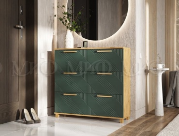 Тумба для обуви МИФ 100x30x95 см, ЛДСП, МДФ