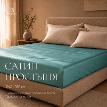 Простыня DS Lorry Turkish home 240x260, хлопок, сатин