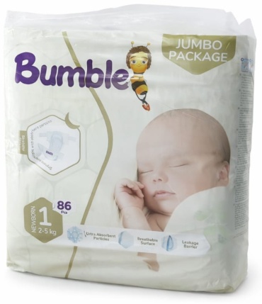 Подгузники Bumble Baby Jumbo package NB, 86 шт