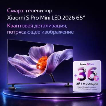 Xiaomi TV S pro Mini LED L65MB-SRU 165 см черный + подарок