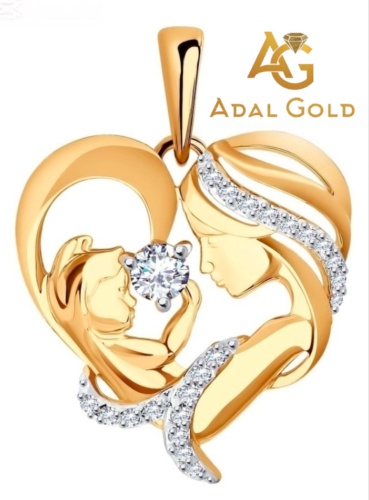 Подвеска ADAL GOLD _ADG_KULON_19 вес 1.75 г золото, фианит