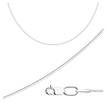 Zlato 478СД96-180-01035-96С1 длина 40 см, вес 3.28 г серебро, плетение снейк