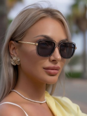 SUNKILINA солнцезащитные очки квадратные однотонные