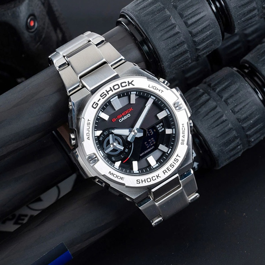 Кварцевые CASIO GST-B500D-1ADR пластик, нержавеющая сталь, карбон
