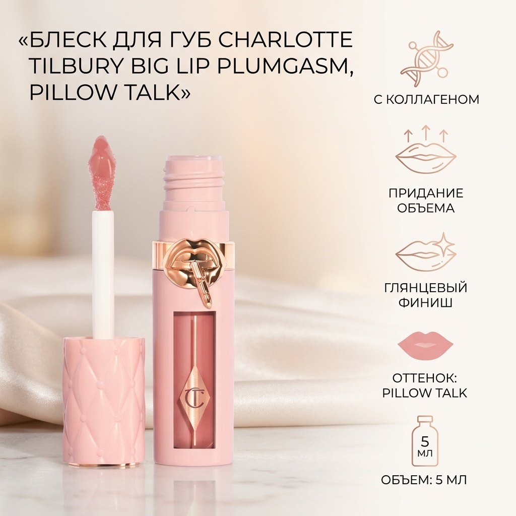 Charlotte Tilbury Big Lip Plumpgasm блеск для губ Pillow Talk