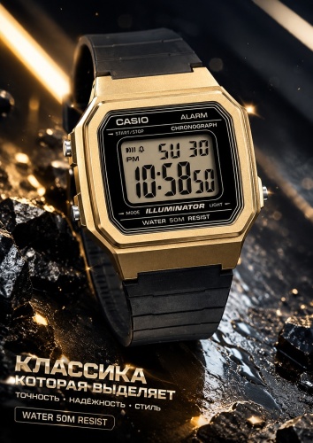 Кварцевые CASIO Sport Gold Accent Digital полимерный пластик